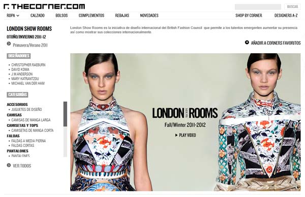 Thecorner, tienda online del British Fashion Council