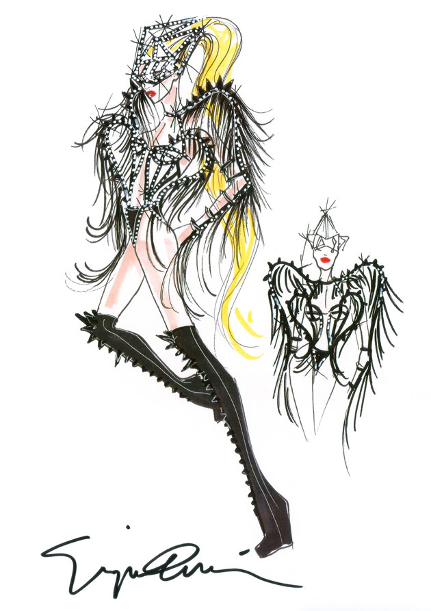 Diseños de Giorgio Armani para la gira 2012 de Lady Gaga