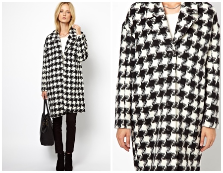 Abrigo rebajado de pata de gallo de Asos, invierno 2014