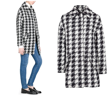 Abrigo rebajado de pata de gallo de Mango, invierno 2014