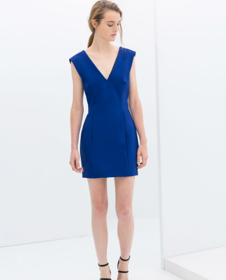 Vestido azul klein de Zara, primavera verano 2014