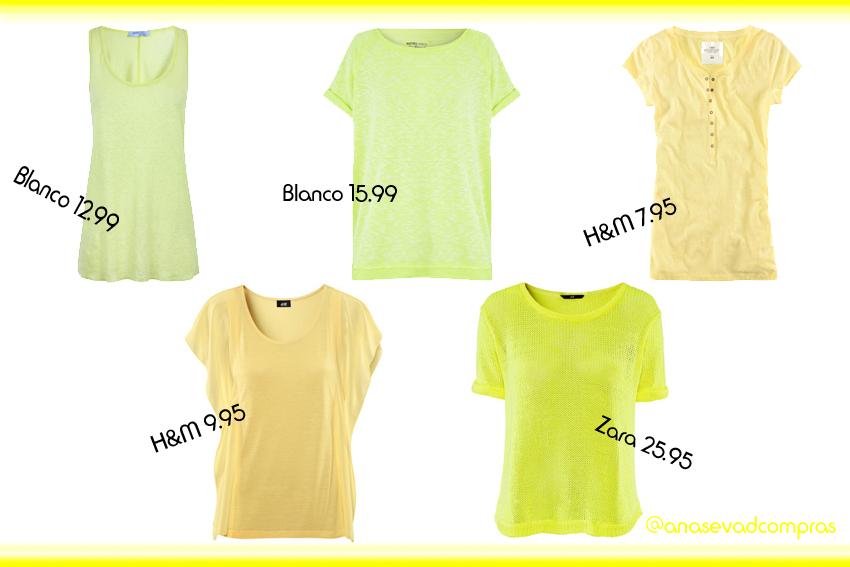 Camisetas Amarillas Primavera Verano 2013