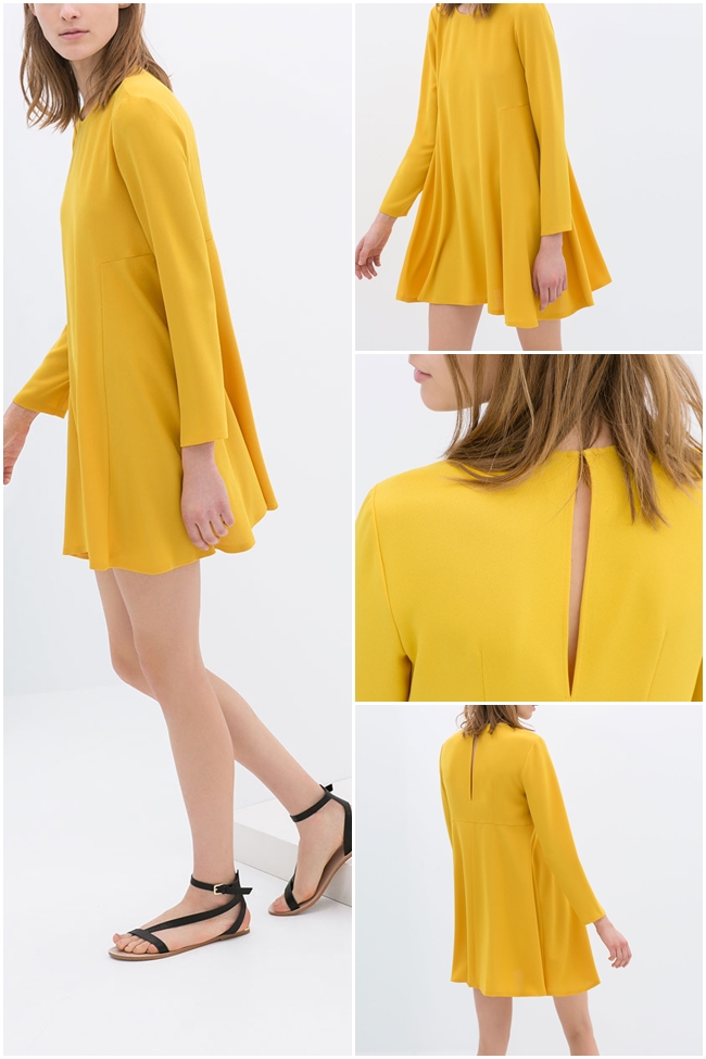 Vestido amarillo ss14 Zara