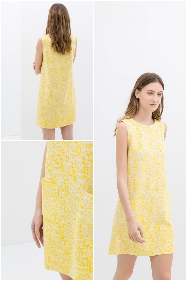 Vestido amarillo ss14 Zara