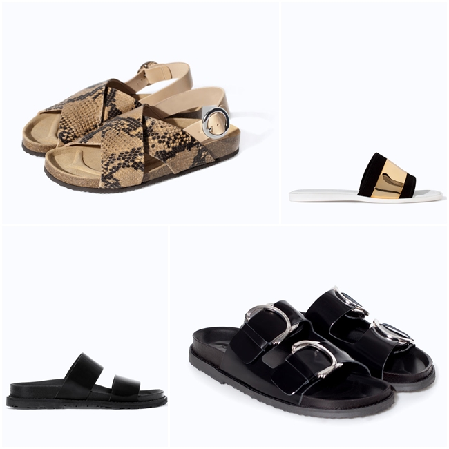 Zara palas sandalias planas ss14