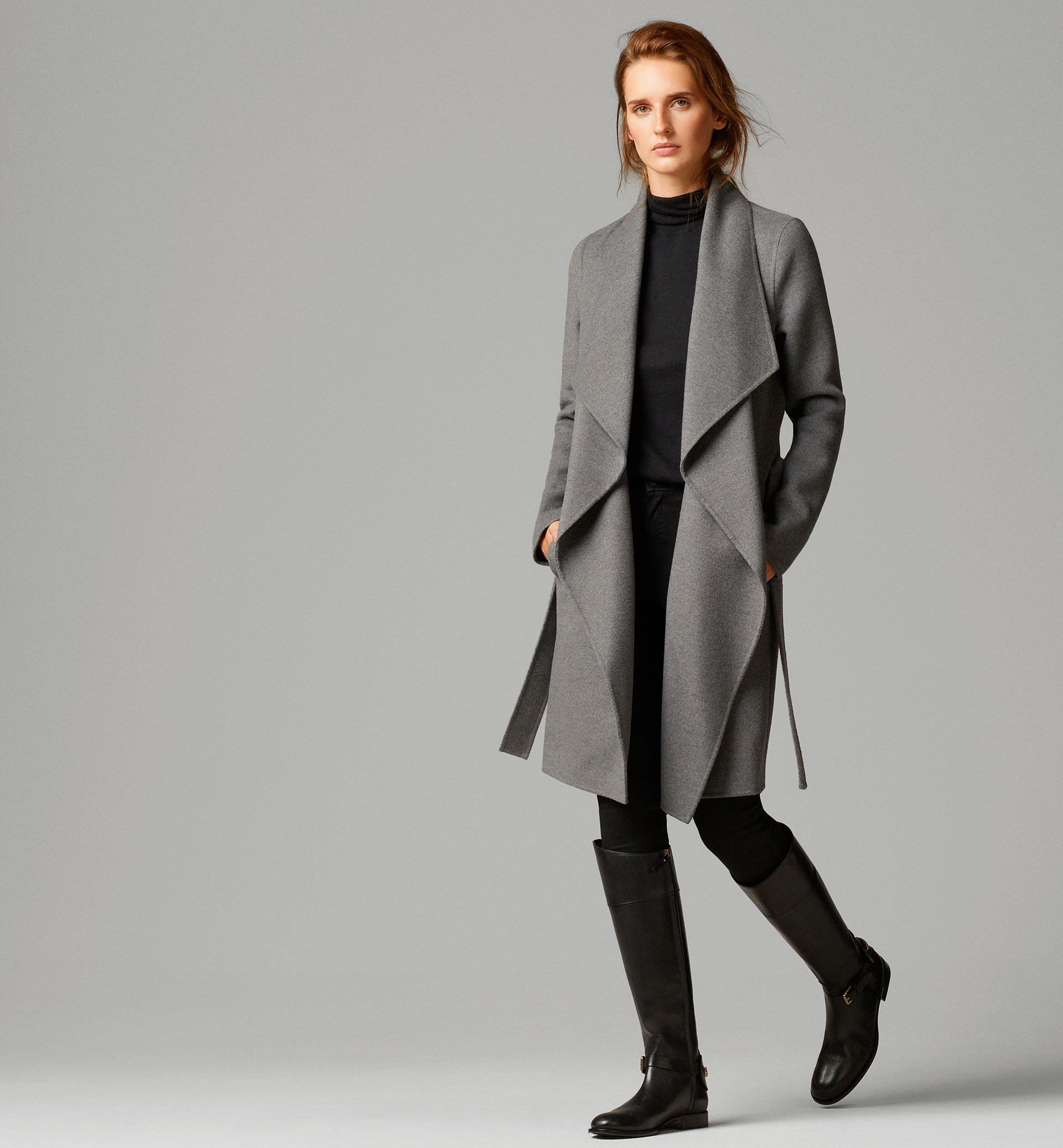 Los abrigos de recta protagonistas de la colección de Massimo Dutti otoño invierno 2014/15 - Modalia.es