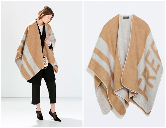 zara poncho