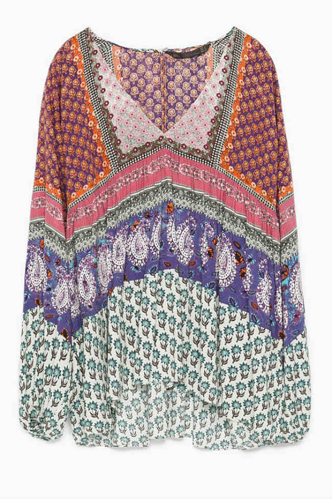 Imposible Intenso Chorrito Blusas y camisas de estilo hippie-chic en Zara TRF colección primavera  verano 2015 - Modalia.es
