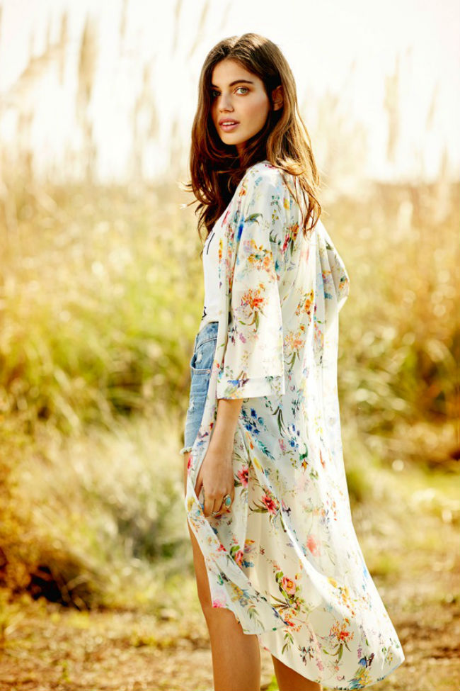 4 looks con kimono, el must have de Bershka Primavera Verano 2015 Modalia.es