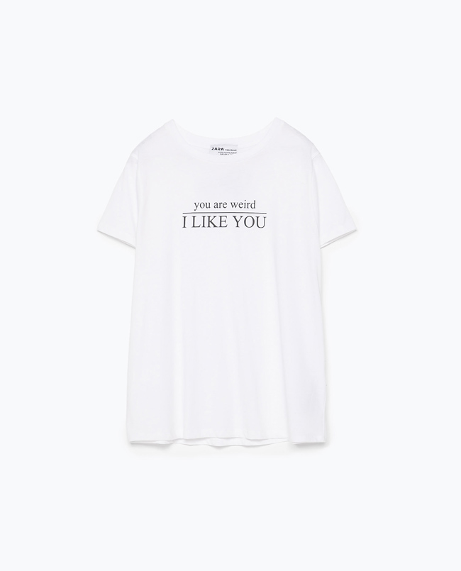 Vuelven camisetas con mensaje a la colección 2015 de Zara