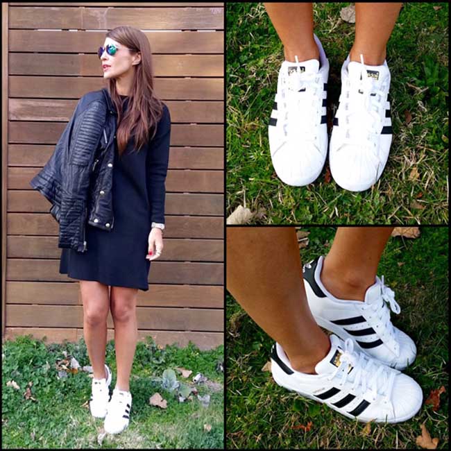sentido común Sótano Aumentar Paula Echevarría sucumbe a las clásicas Adidas Superstar en su blog de la  revista Elle - Modalia.es