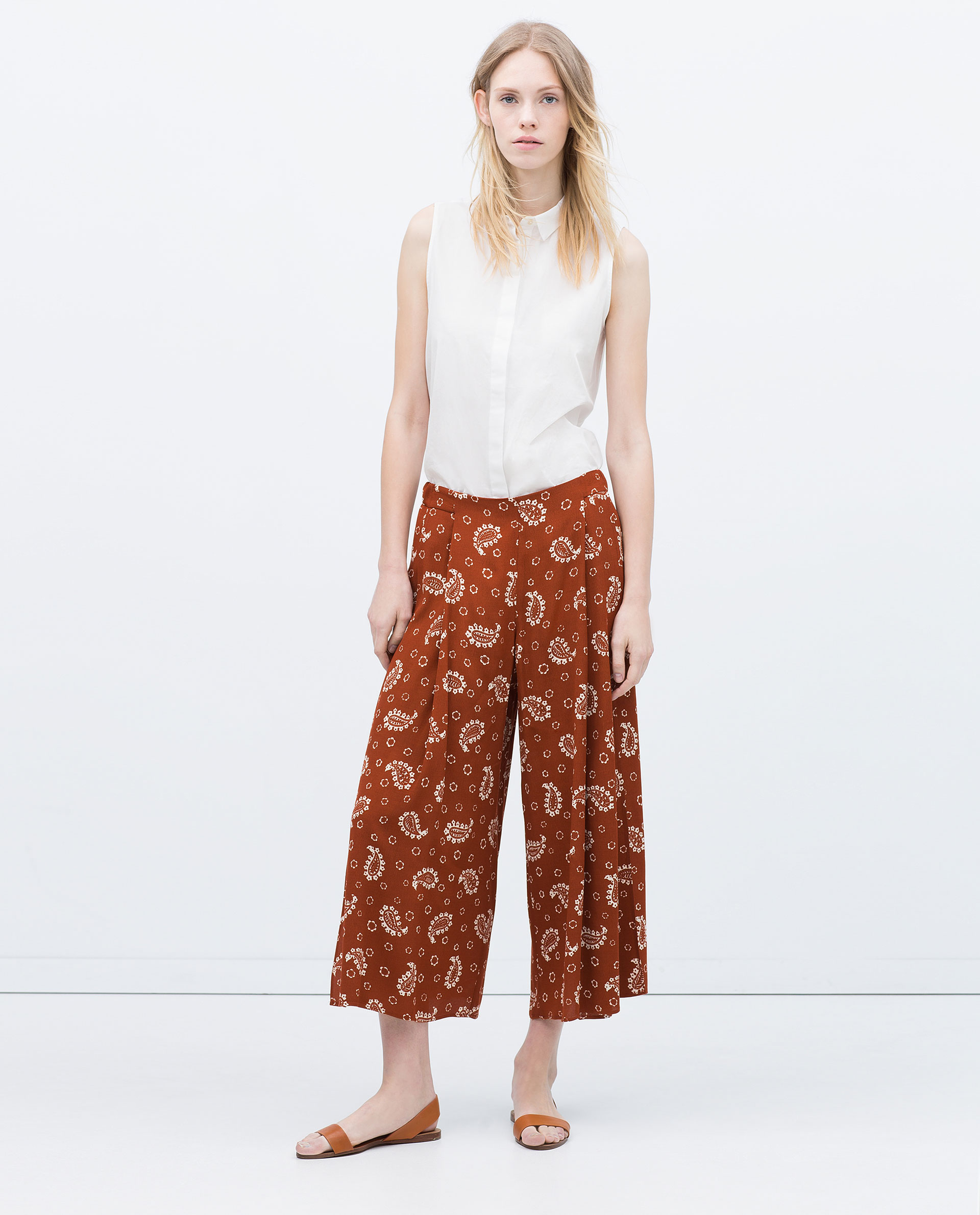 pantalon fluido zara