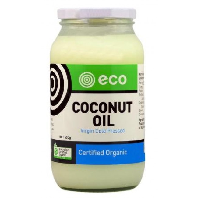 Eco Food Organics Coconut Oil Virgin Organic 650g