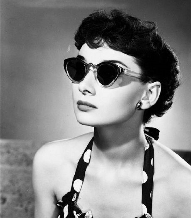 cat eyes Audrey Hepburn