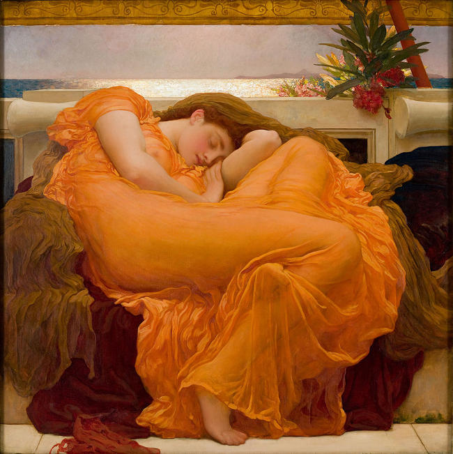 7 Flaming June by Frederic Lord Leighton 1830 1896