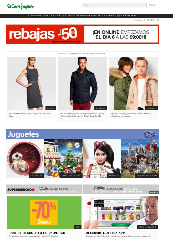 Rebajas Invierno El Corte Inglés 2016
