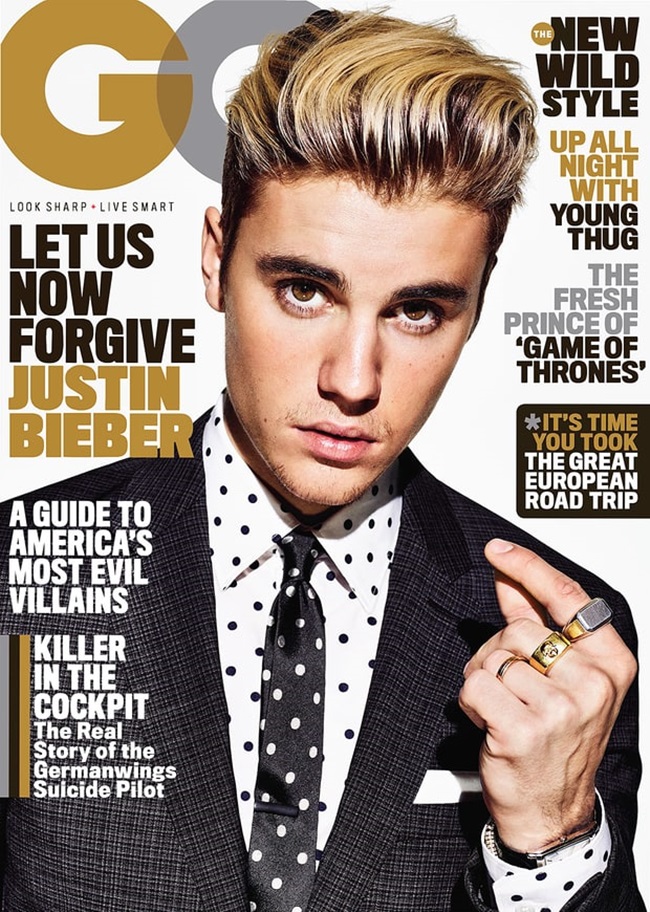 justin bieber gq cover preview