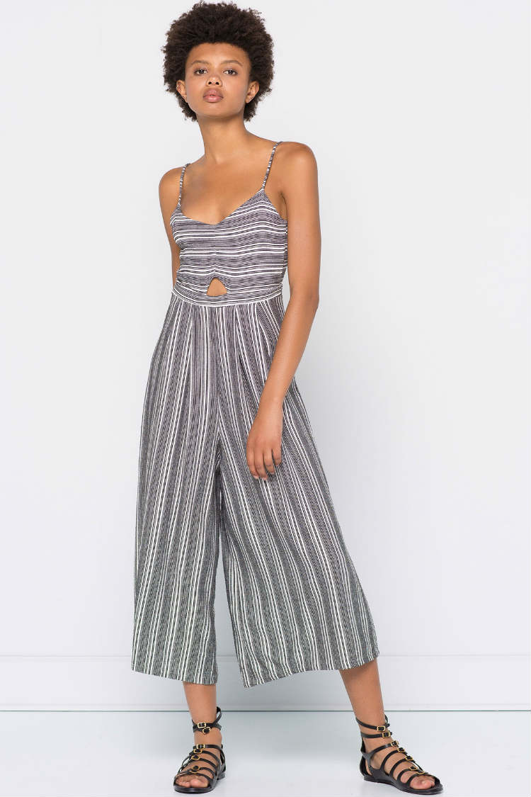 mono culotte midi gris print rayas pull&bear