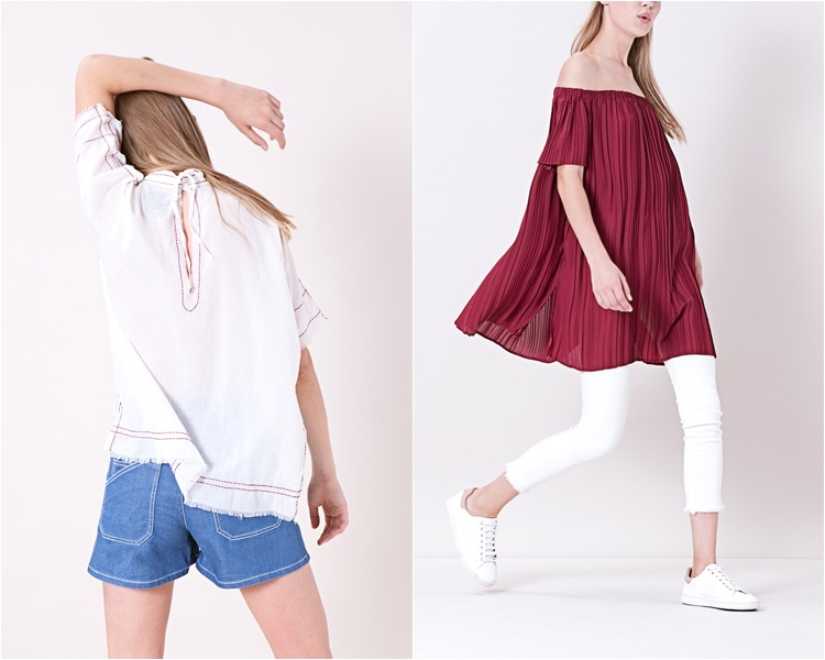 camisa y blusa oversize stradivarius