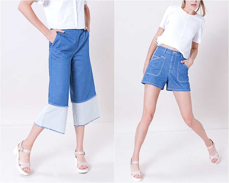 culotte y bermudas stradivarius denim