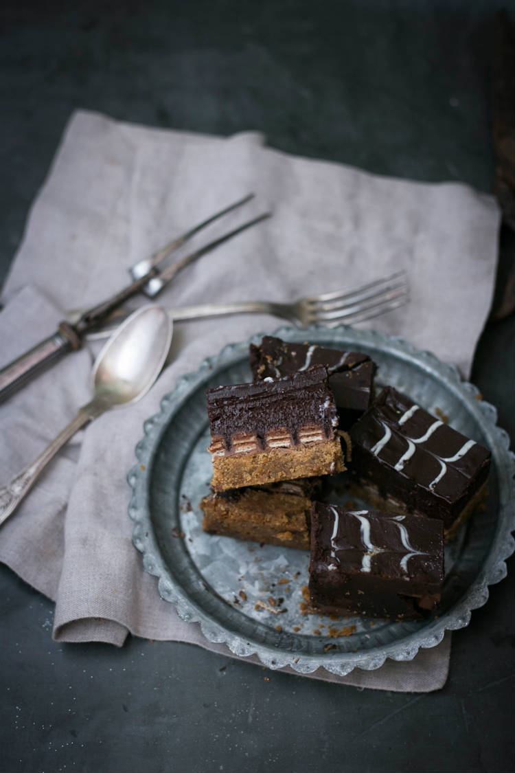 tarta de queso con chocolate y kit kat