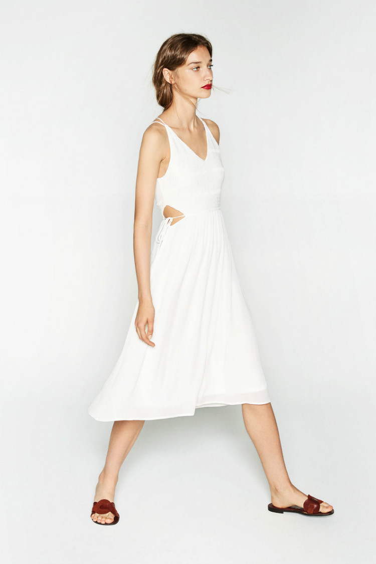 vestidos blanco boho zara