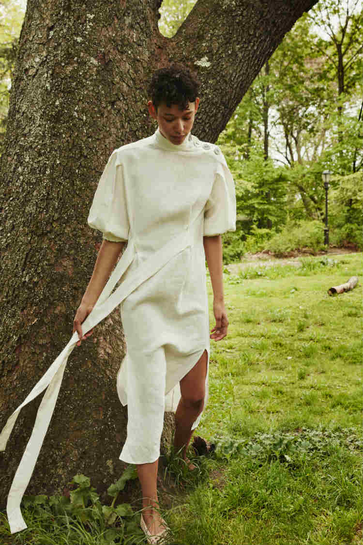 vestido zara midi blanco detalle cintas