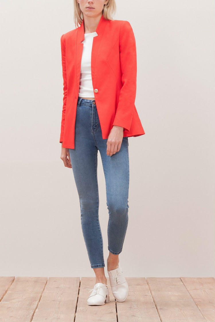 Blazer Color Coral Stradivarius