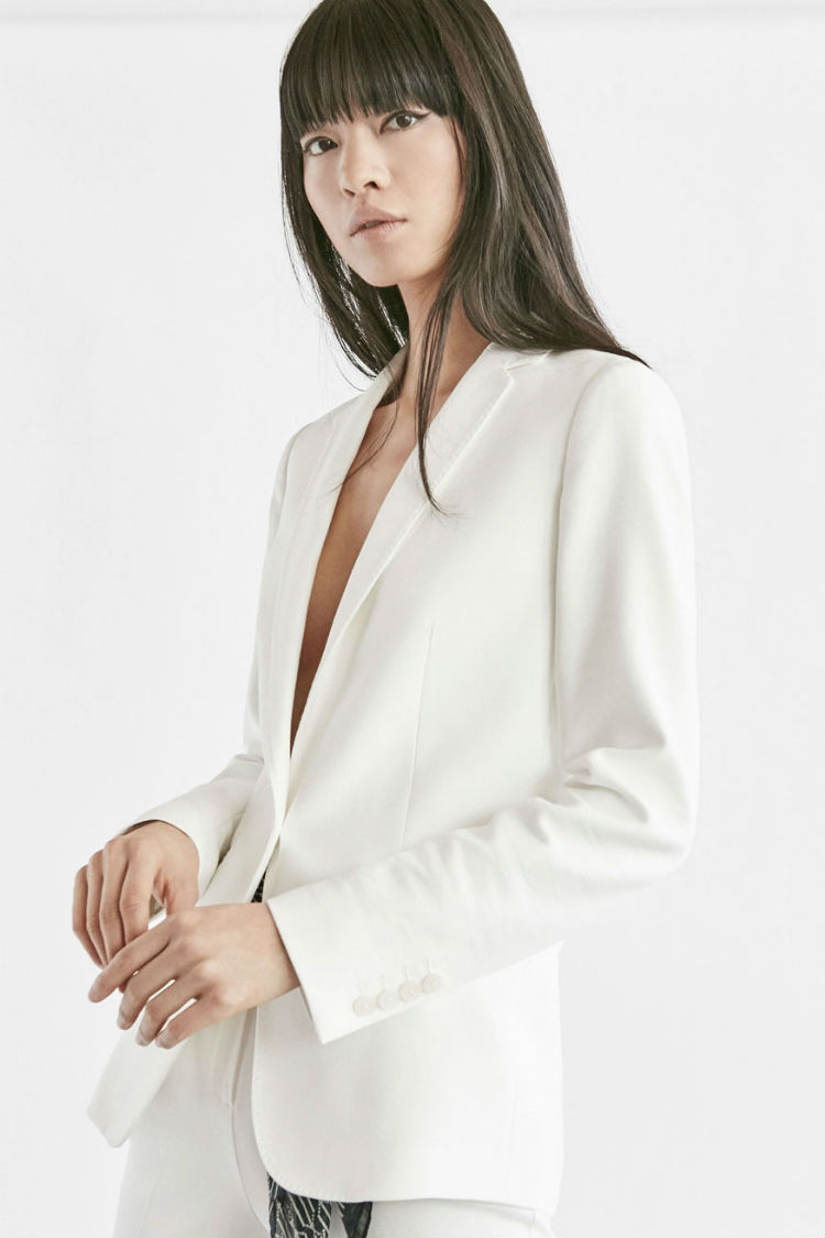 Americana Blanca Massimo Dutti