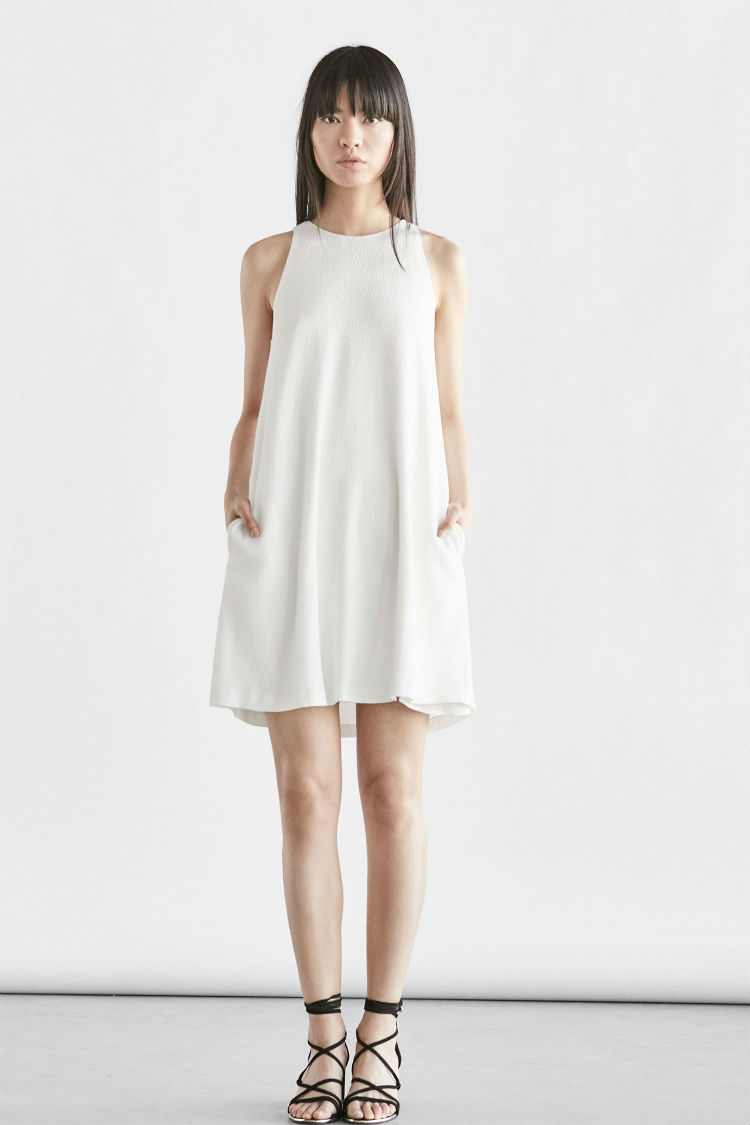 Vestido Color Blanco Massimo Dutti