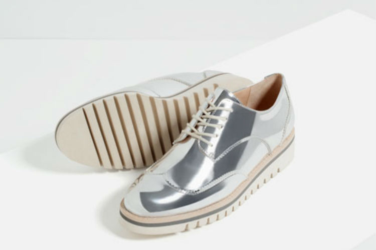 Zapatos Metalizados Colección 2016 Zara