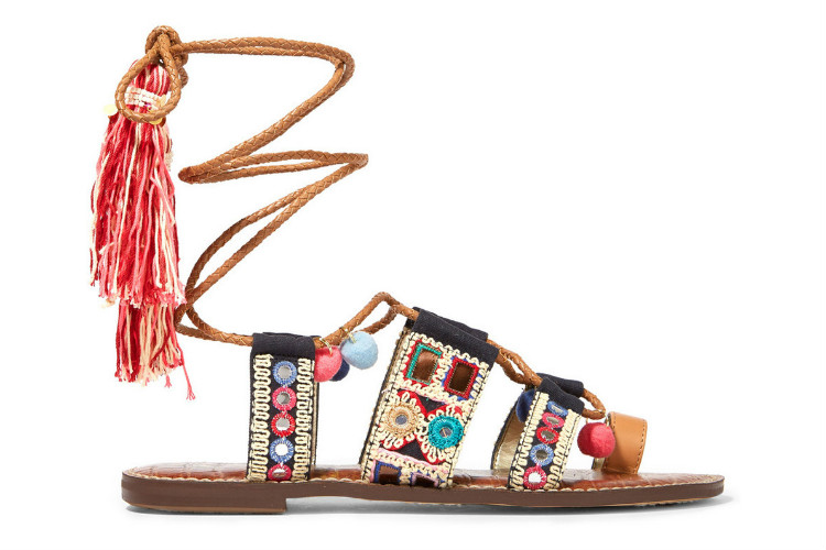 sandalias boho chic borlas sam edelman