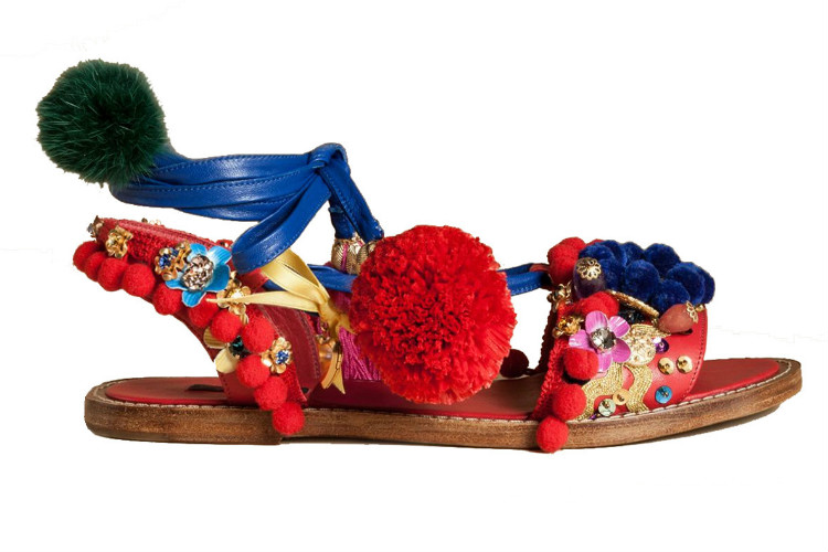 sandalias estilo boho dolce and gabbana