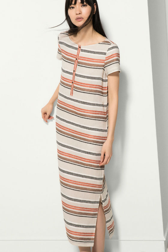 vestido rayas massimo dutti