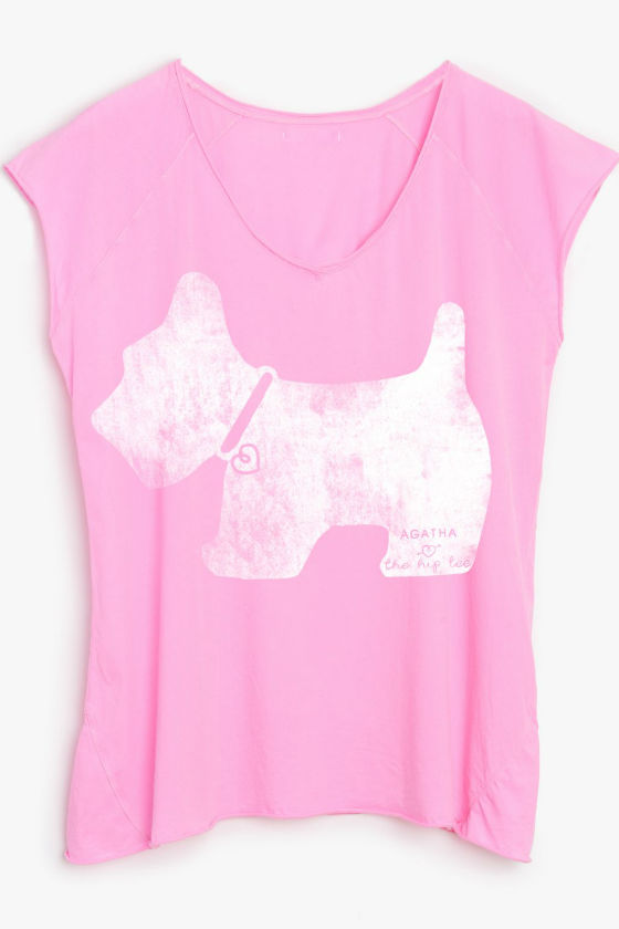 camiseta rosa the hip tee