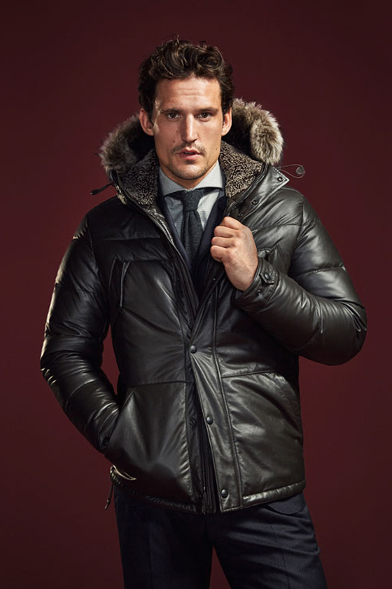Massimo Dutti Limited Edition chaquetón napa acolchado con capucha piel