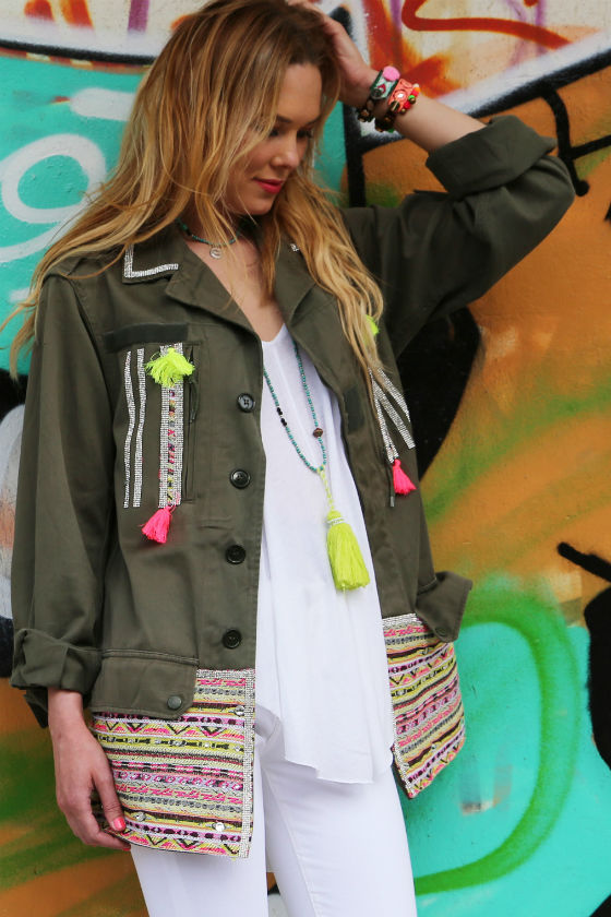 chaqueta verde militar fetiche suances