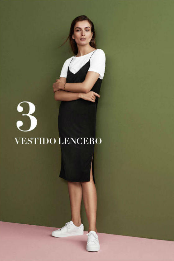 vestido lencero negro hm