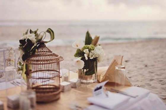 Detalles bodas al aire libre en la playa