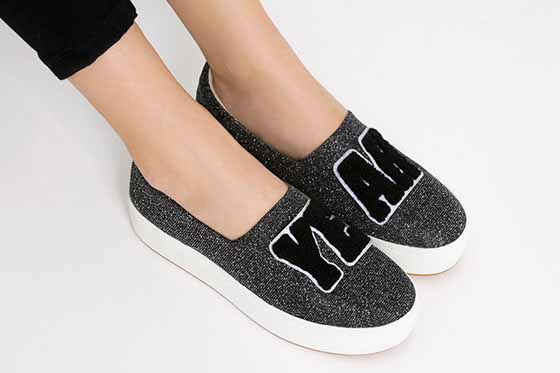 plano zapato moda tendencia parche plata