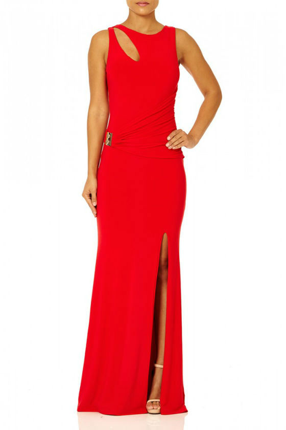 vestido largo rojo ottro