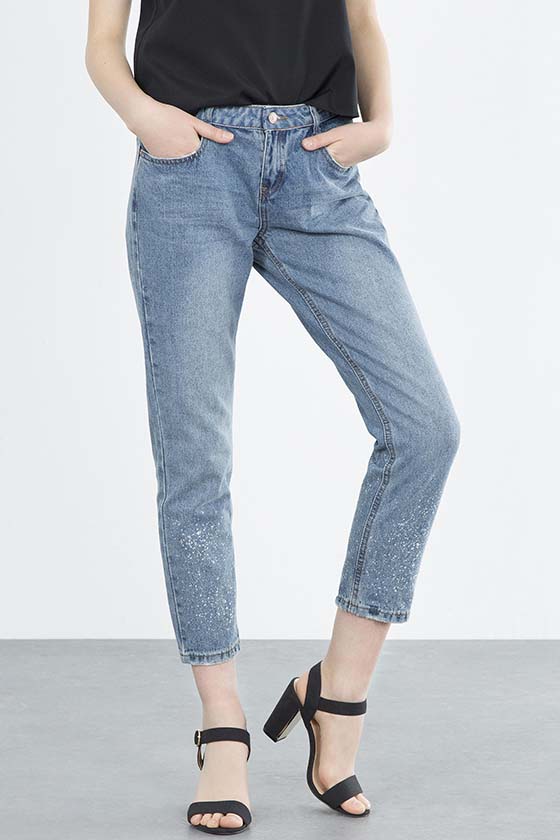 jeans mum denim azul intermedio moda tendencia