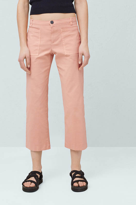 pantalones crop rosa pastel moda rebaja