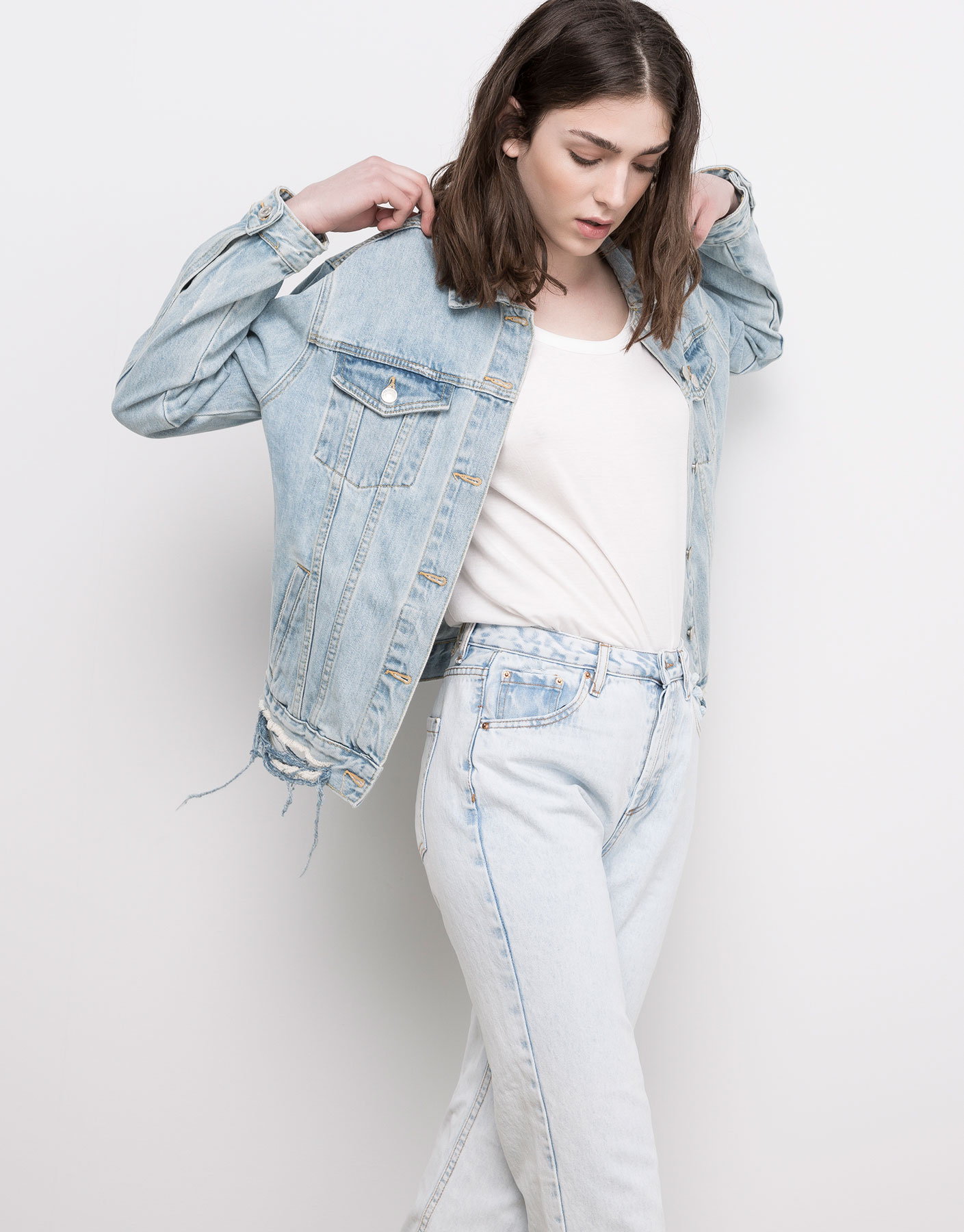 cazadora denim pull and bear