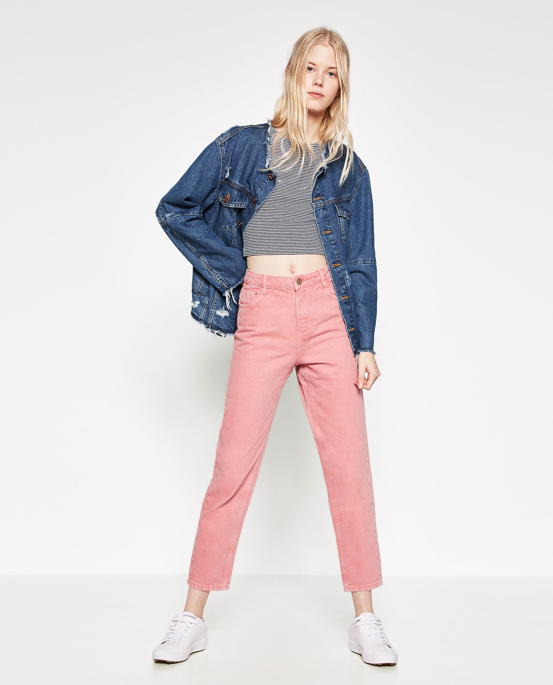 pantalon rosa zara