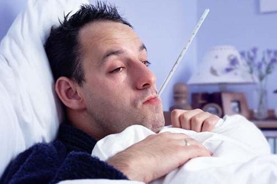 Resfriado gripe cama cambio tiempo