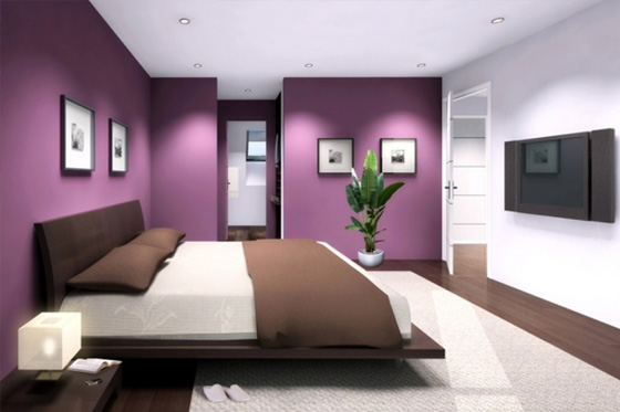 Importancia color entorno violeta dormitorio