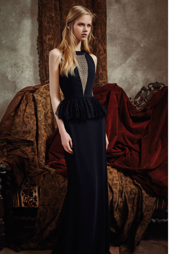 vestido negro peplum dolores promesas heaven