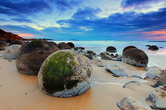 Esferas piedra moeraki isla nueva zelanda