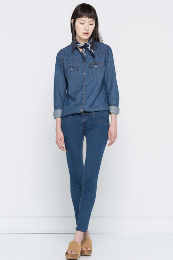 jegging azul pull and bear